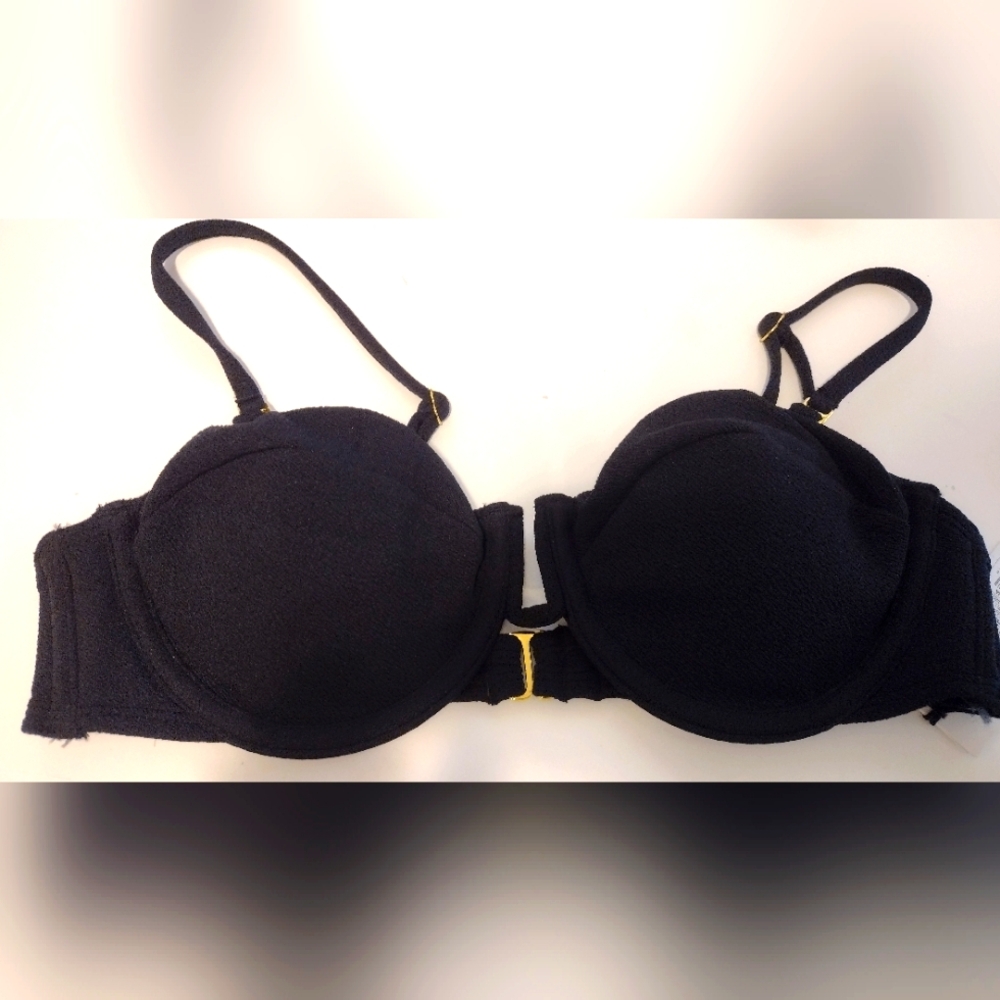 Shade & Shore black and gold swim top